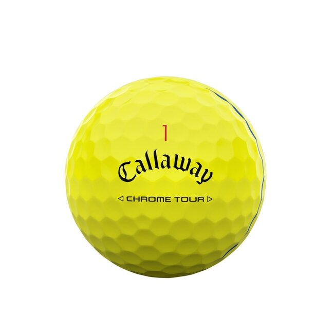Callaway Chrome Tour Triple Track gele golfbal