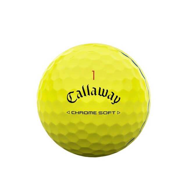 Callaway Chrome Soft Triple Track Golfbal Geel
