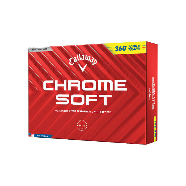 Callaway - Chrome Soft - 360° Triple Track - Golfbal - Geel