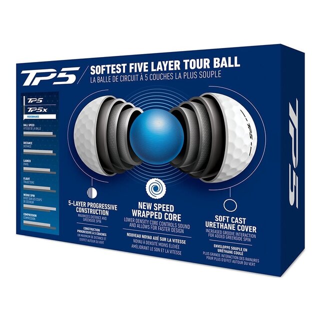 TaylorMade TP5 golfbal wit