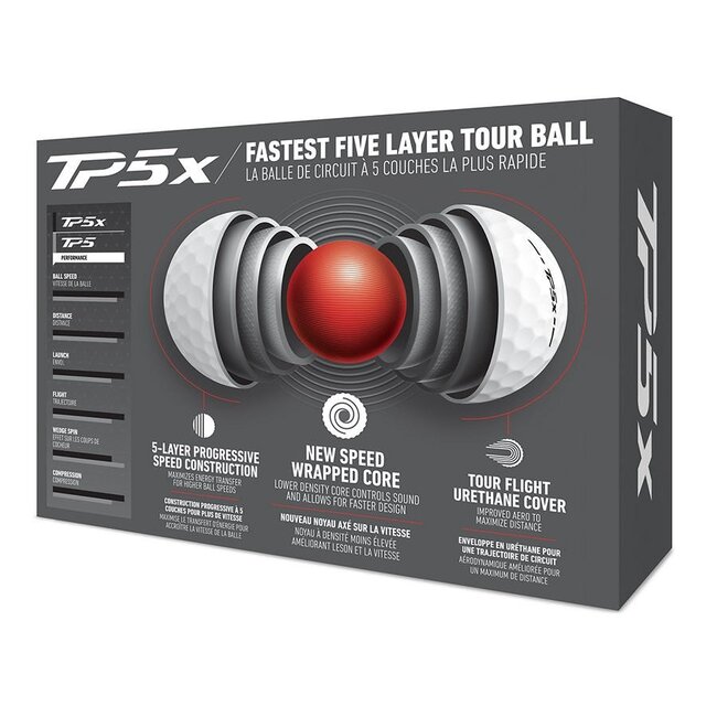 TaylorMade TP5x golfbal wit