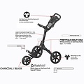 Fastfold Smart 3 Wheel Trolley charcoal zwart