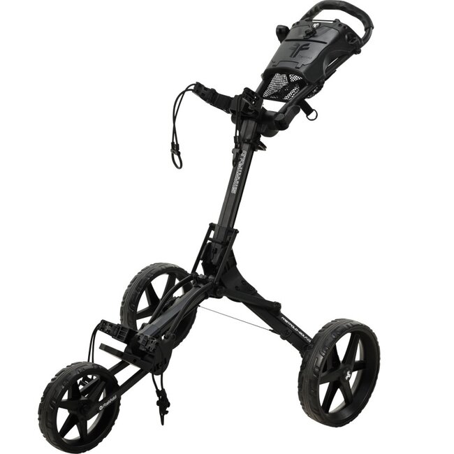 Fastfold Smart Golftrolley met 3 wielen charcoal zwart