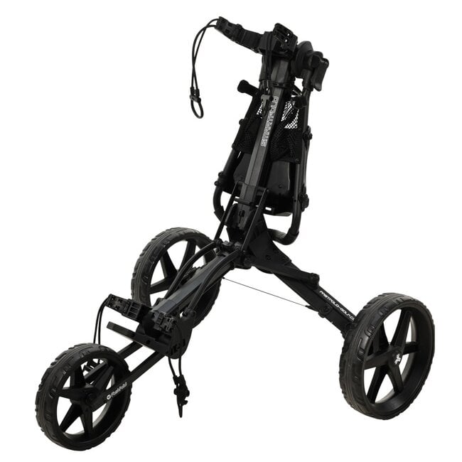 Fastfold Smart Golftrolley met 3 wielen charcoal zwart