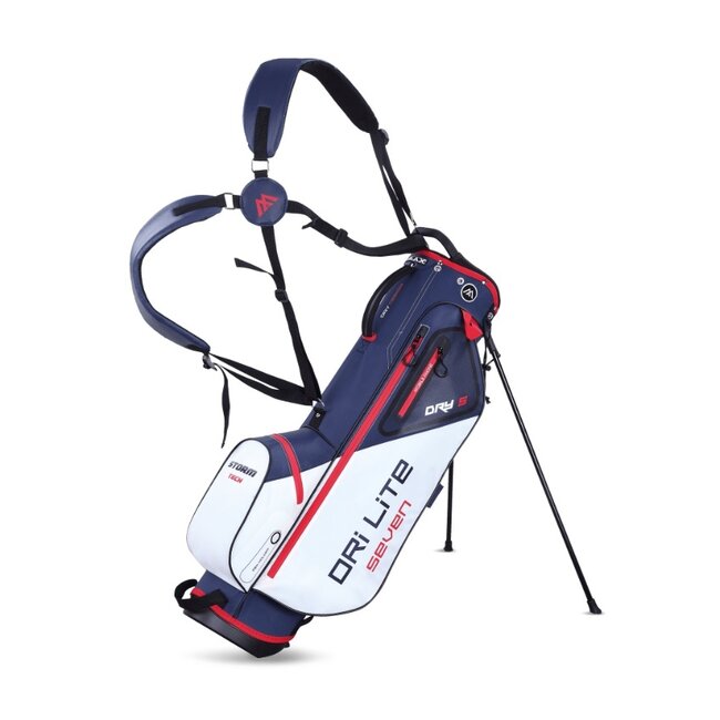 Big Max Dri Lite Seven G Stand Bag Wit Navy Rood