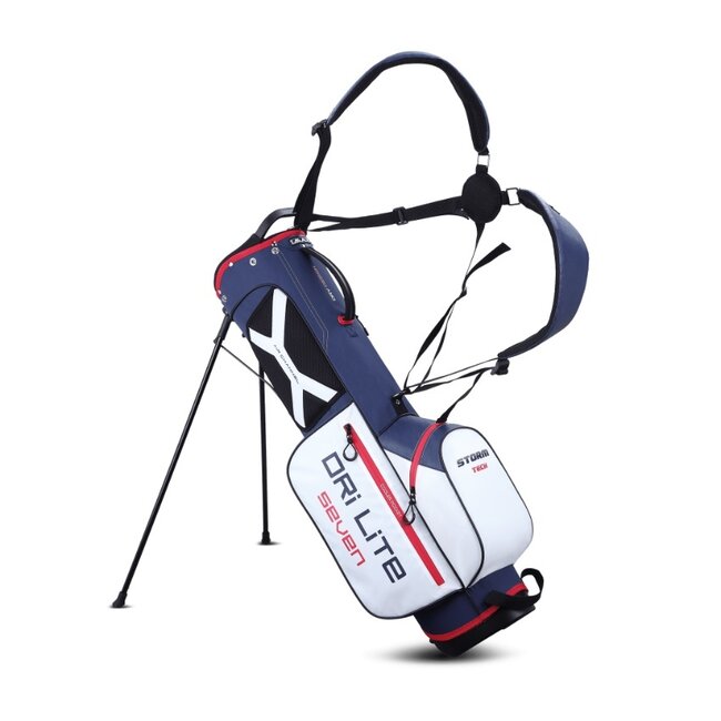 Big Max Dri Lite Seven G Stand Bag Wit Navy Rood