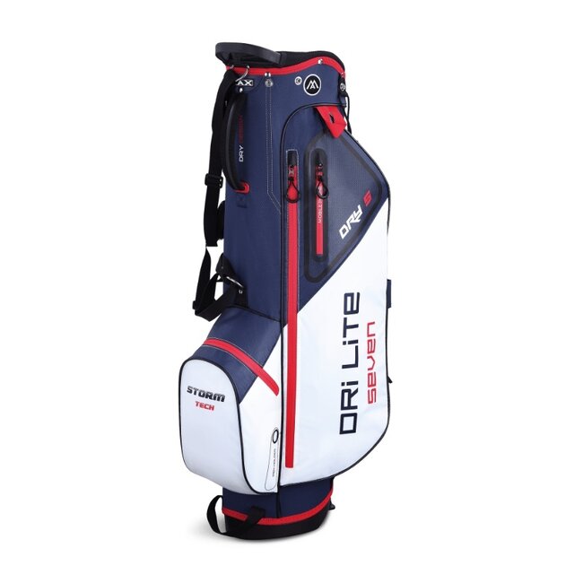 Big Max Dri Lite Seven G Stand Bag Wit Navy Rood