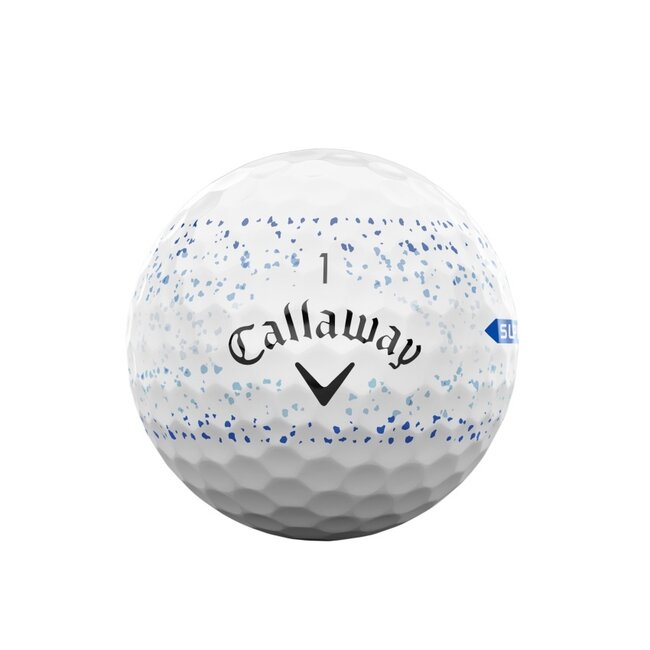Callaway Supersoft Splatter 360 blauw golfbal wit