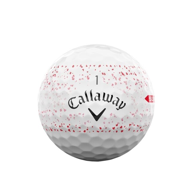 Callaway Supersoft splatter 360 rood golfbal wit