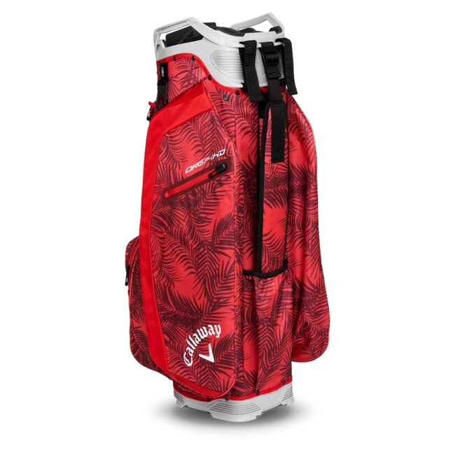 Callaway Cart Bag ORG 14 Hyper Dry Rood Palms Grijs