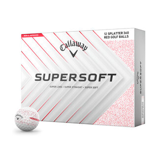 Callaway Callaway Supersoft splatter 360 rood golfbal wit