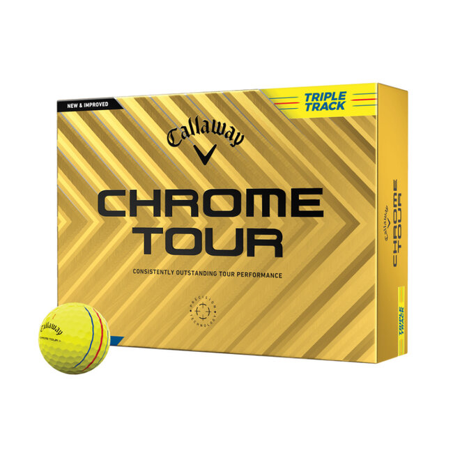 Callaway Chrome Tour Triple Track gele golfbal
