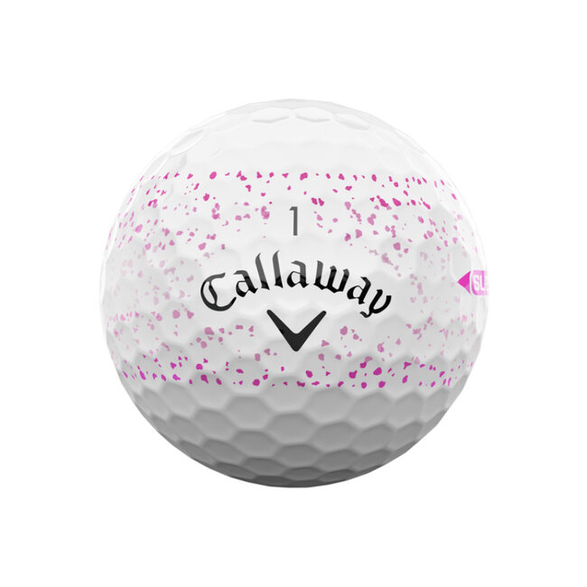 Callaway Supersoft Splatter 360 roze golfbal wit
