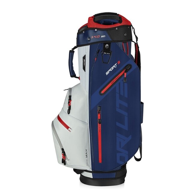 Big Max Dri Lite Cart Bag Sport 3 navy wit rood