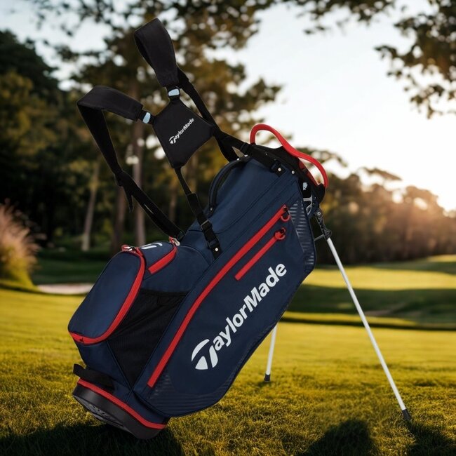 TaylorMade Pro Stand Bag navy rood