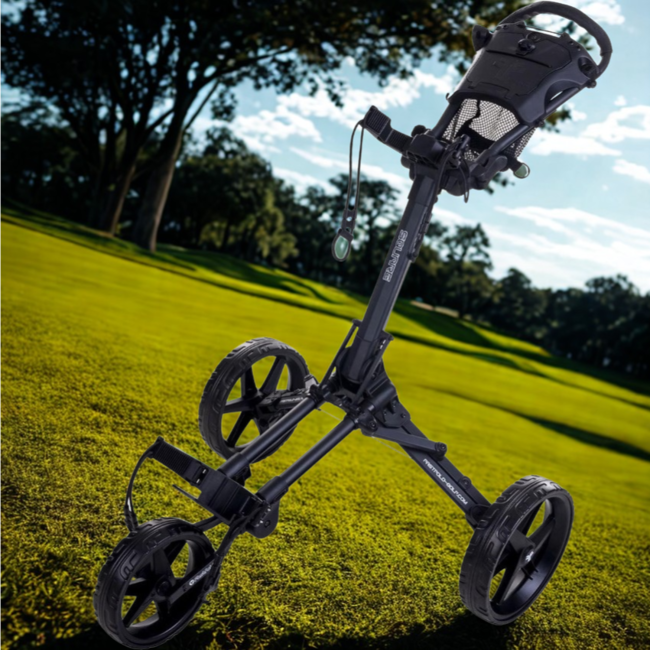 Fastfold Square 3 Wheel Trolley zwart