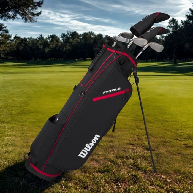 Wilson Profile Graphite Halve Set rechtshandig Stand bag heren