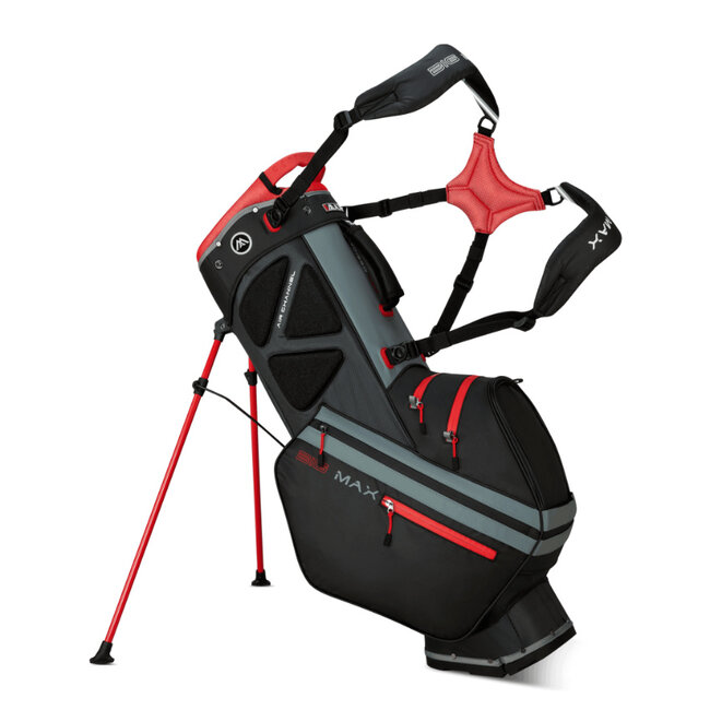 Big Max Dri lite Hybrid Tour 2 Stand Bag zwart charcoal rood