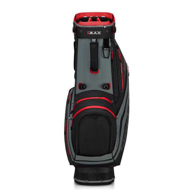 Big Max Dri lite Hybrid Tour 2 Stand Bag zwart charcoal rood