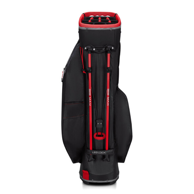 Big Max Dri lite Hybrid Tour 2 Stand Bag zwart charcoal rood