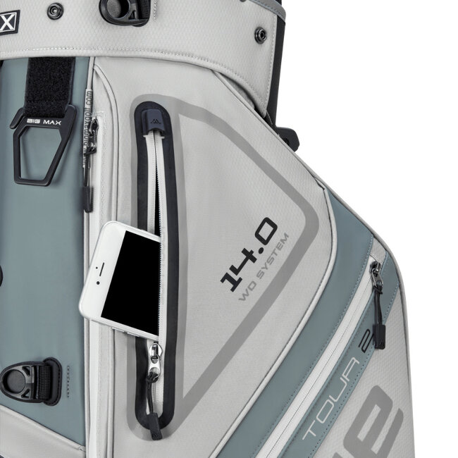 Big Max Dri Lite Hybrid Tour 2 Stand Bag zilver grijs