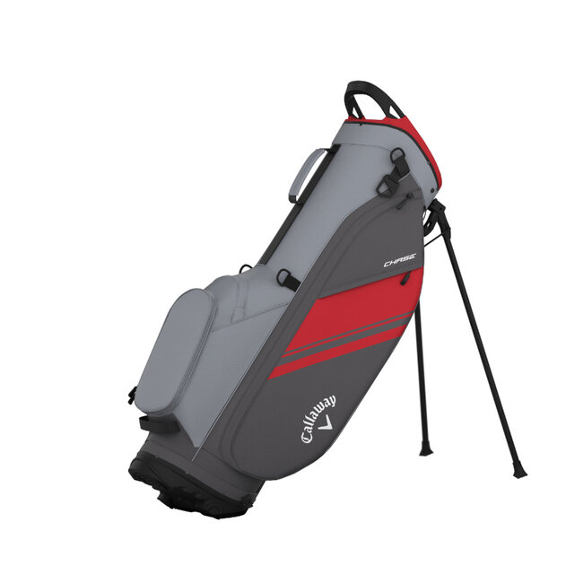 Callaway Chase Stand Bag zilver graphite rood