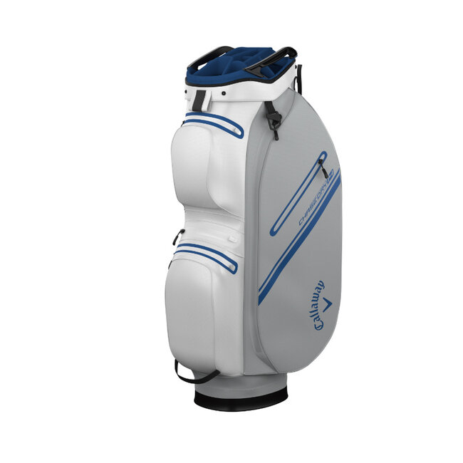 Callaway Chase 14 DRY Cart Bag wit zilver royal blue