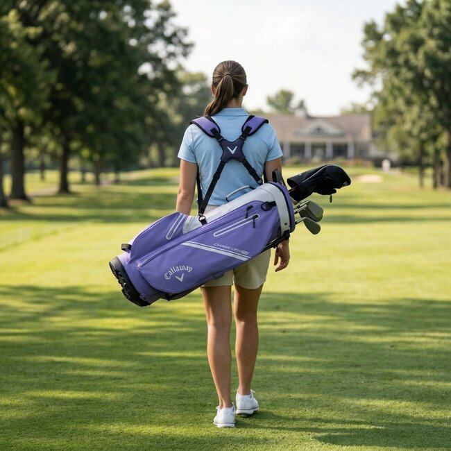 Callaway Chase Dry Stand Bag zilver paars