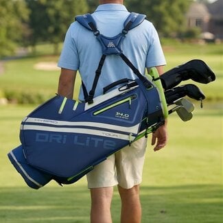 Big Max Golf Big Max Dri Lite Hybrid Tour 2 Stand Bag navy lime