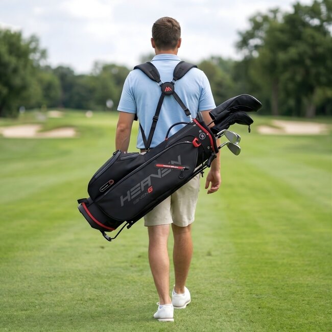 Big Max Heaven Seven G Stand Bag Zwart Rood