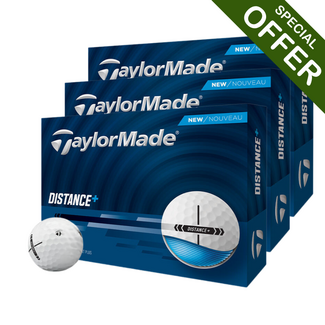 TaylorMade Taylormade Distance+ golfballen wit â€“ set van 3 dozen