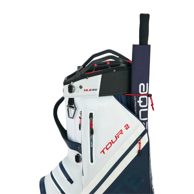 Big Max Drilite Tour 2 cart bag wit rood navy