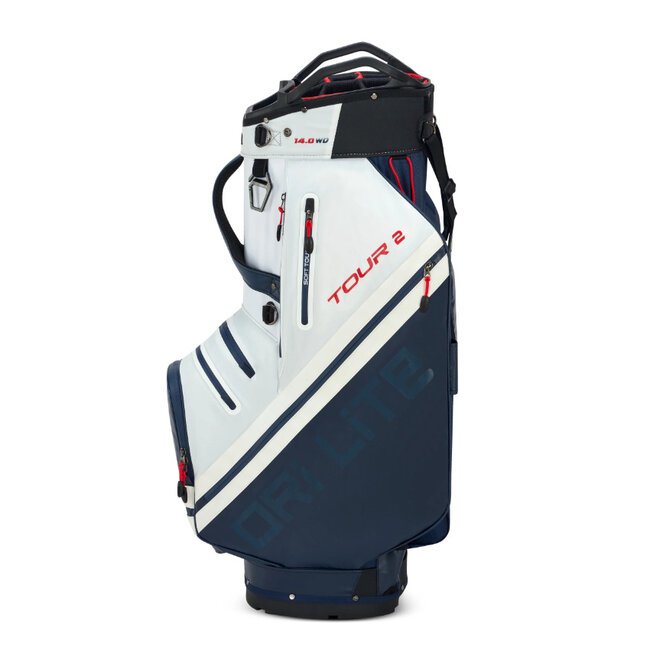 Big Max Drilite Tour 2 cart bag wit rood navy