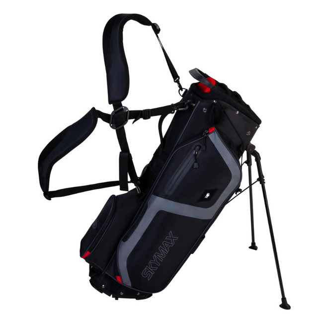 Skymax Stand Bag 9 inch zwart rood grijs