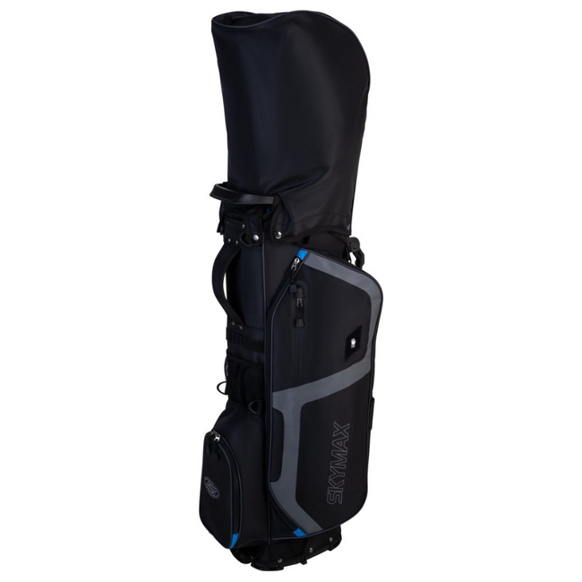Skymax Stand Bag 9 inch lichtgewicht standbag zwart blauw grijs met 14-vaks en 7 vakken
