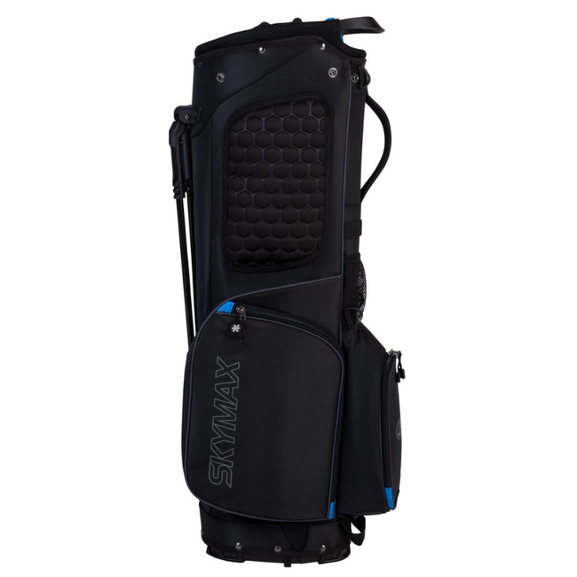 Skymax Stand Bag 9 inch lichtgewicht standbag zwart blauw grijs met 14-vaks en 7 vakken