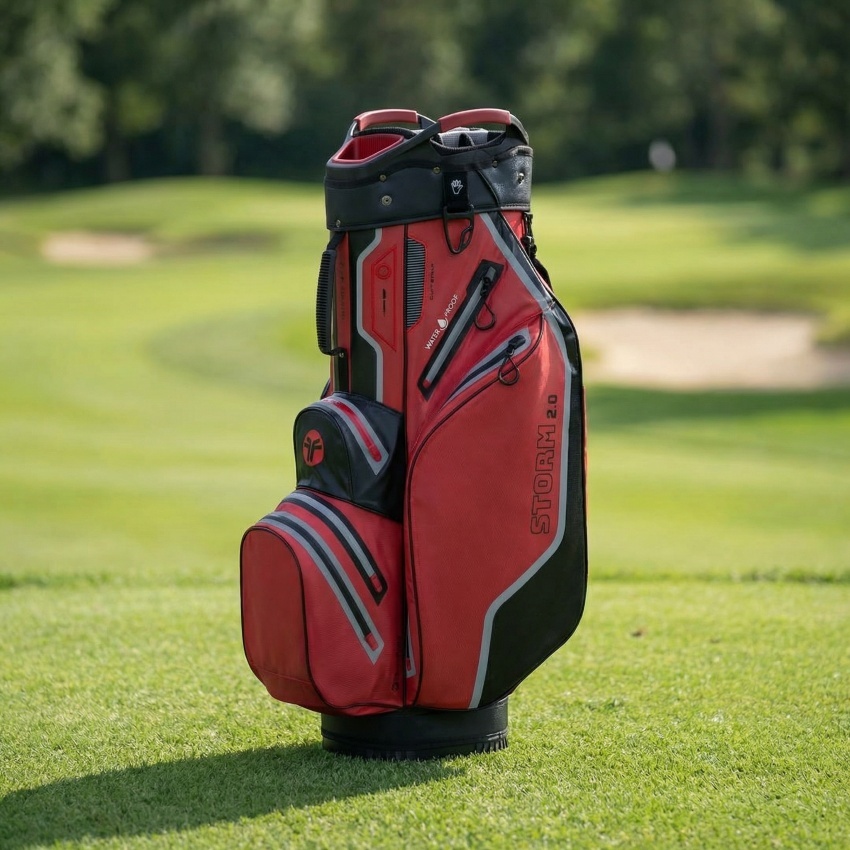 Fastfold Storm 2.0 Cart bag Ultra Dry Rood zwart