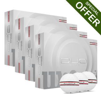 Wilson Golf Wilson Duo Soft golfbal wit track 360° – set van 4 dozen