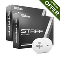 Wilson Staf Model golfbal wit voordeelbundel – 2 dozen golfballen