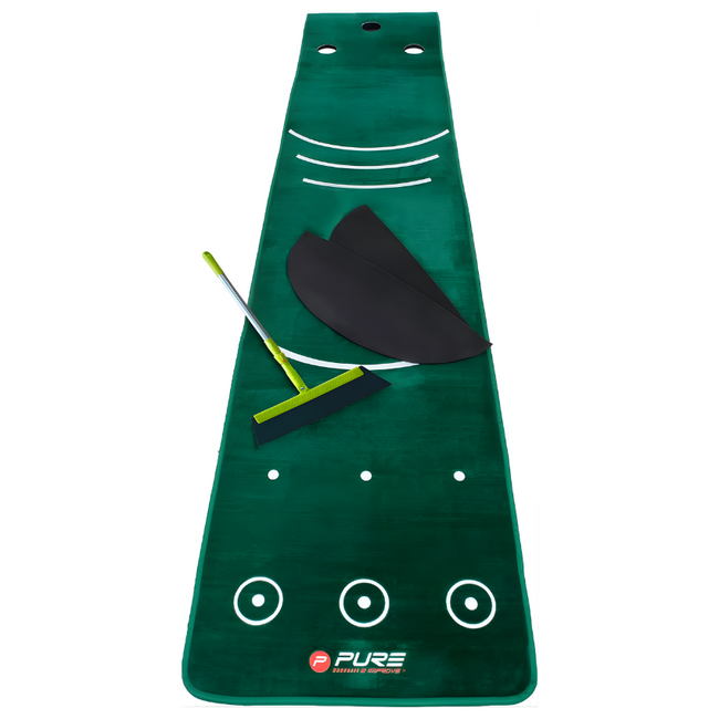 Pure 2Improve Dual Grain Putting Mat With Broom