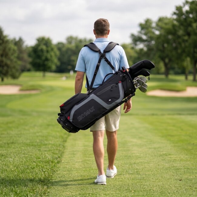 Skymax Stand Bag 9 inch zwart rood grijs