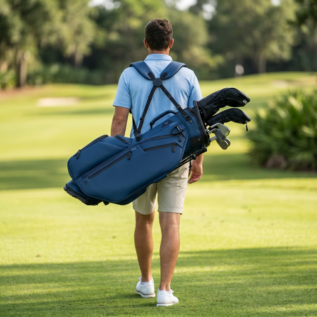 Big Max Dri Lite Hybrid Prime stand bag navy