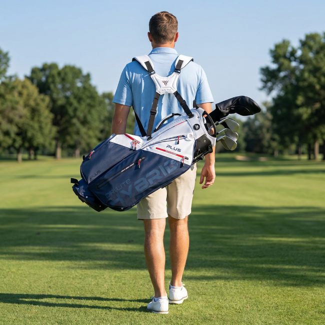 Big Max Dri Lite Hybrid plus Stand Bag Wit Blauw