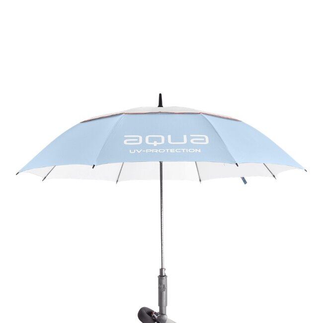 BIG MAX Aqua UV Golfparaplu Lichtblauw Wit met UV 50+ Bescherming
