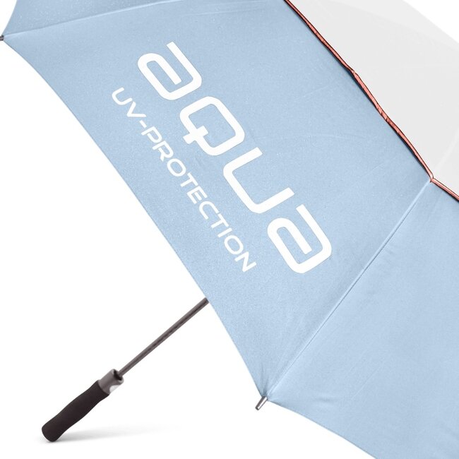 BIG MAX Aqua UV Golfparaplu Lichtblauw Wit met UV 50+ Bescherming