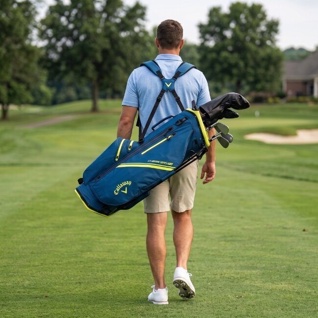 Callaway Chase Dry waterdichte standbag navy geel
