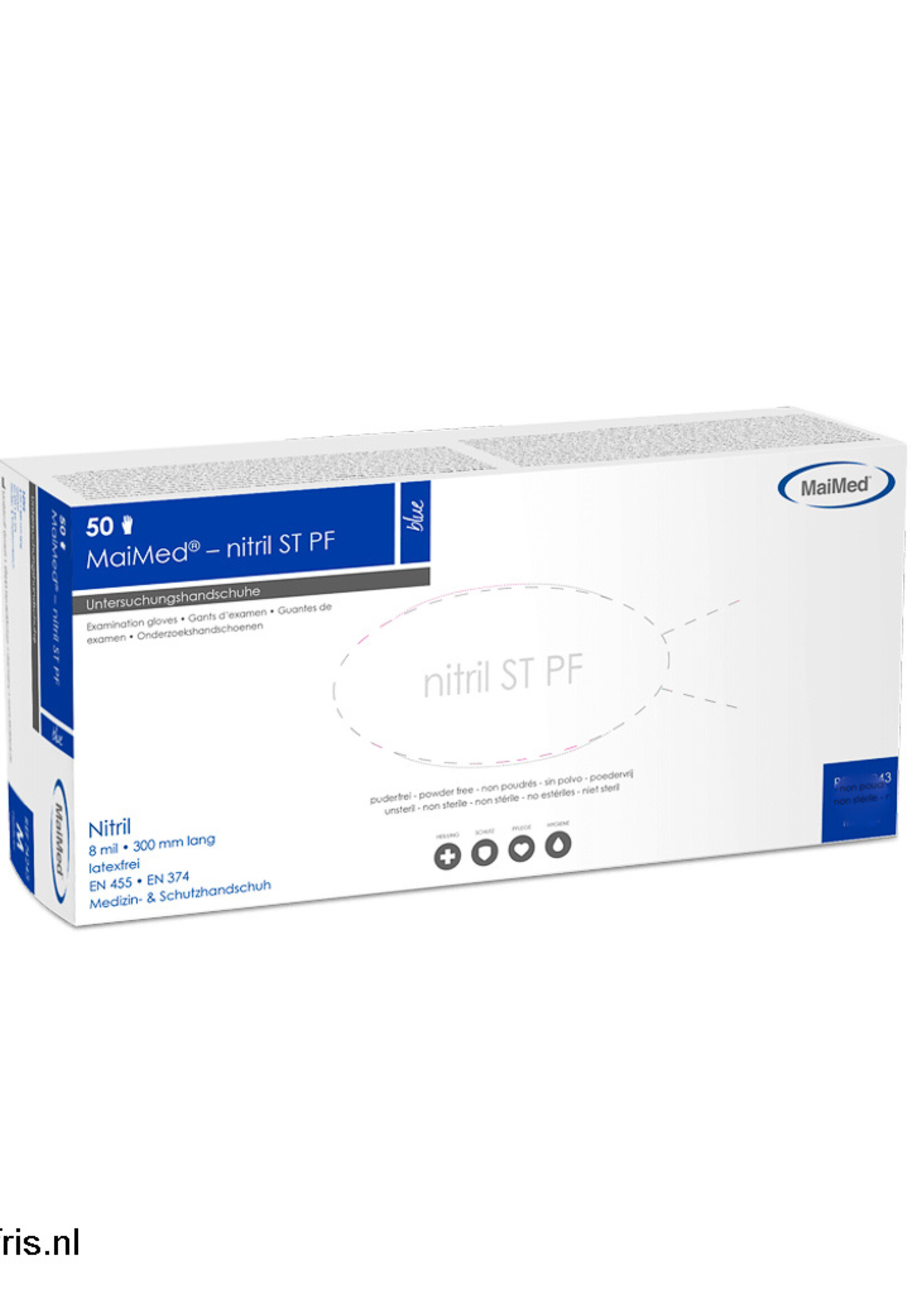 MaiMed MaiMed-nitril ST PF blauw 50 stuks XL