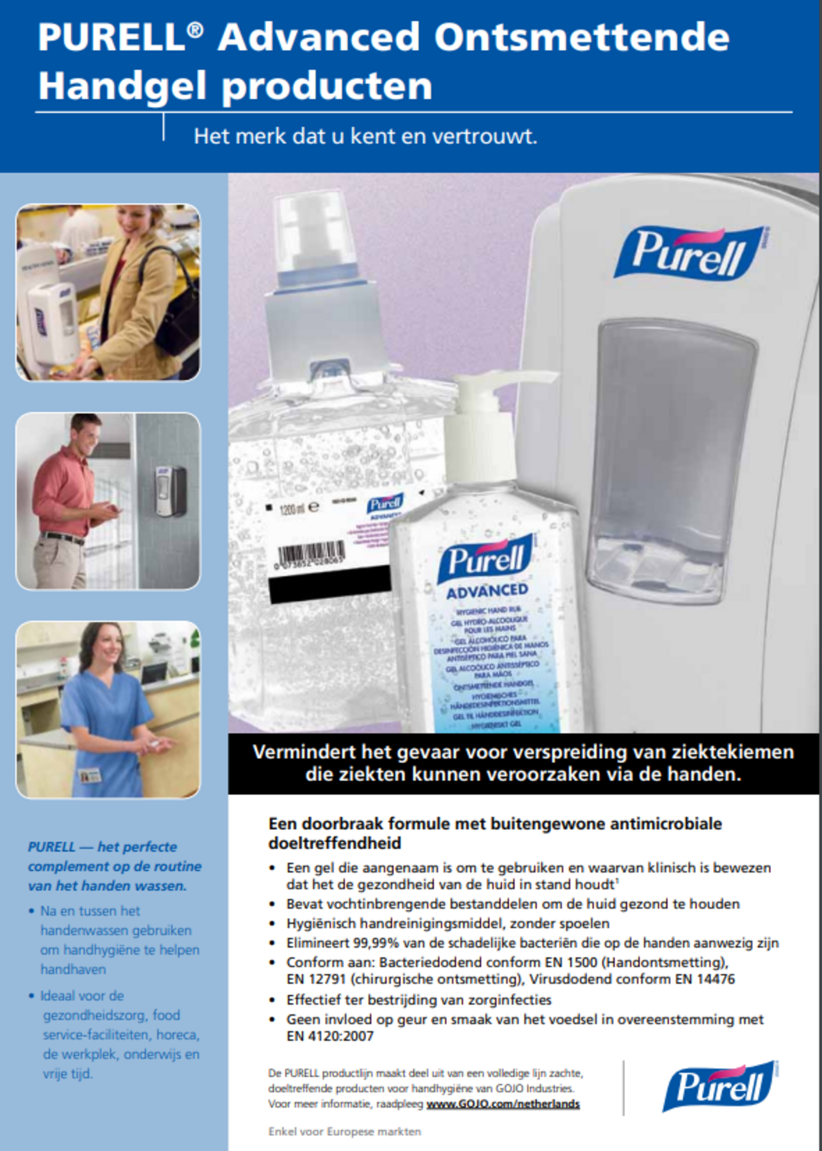 Purrel PURELL Advanced ontsmettende handgel 3 x 700 ml navulling