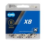 KMC KMC X8 8 Speed Chain 114 Link Silver/Grey