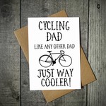 EllieBeanPrints Cycling Dad Card - Like Any Other Dad Just Way Cooler